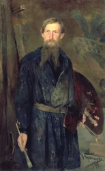 Porträt von Victor Mikhailovich Vasnetsov (1848-1926), 1891